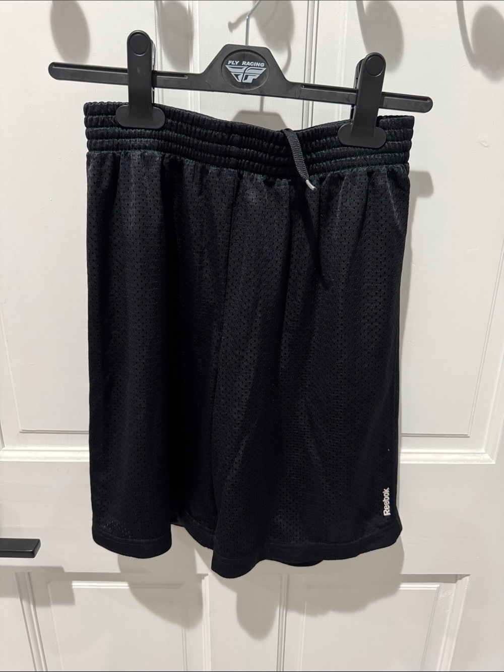 Reebok Black Mesh Sports Shorts with Drawstring